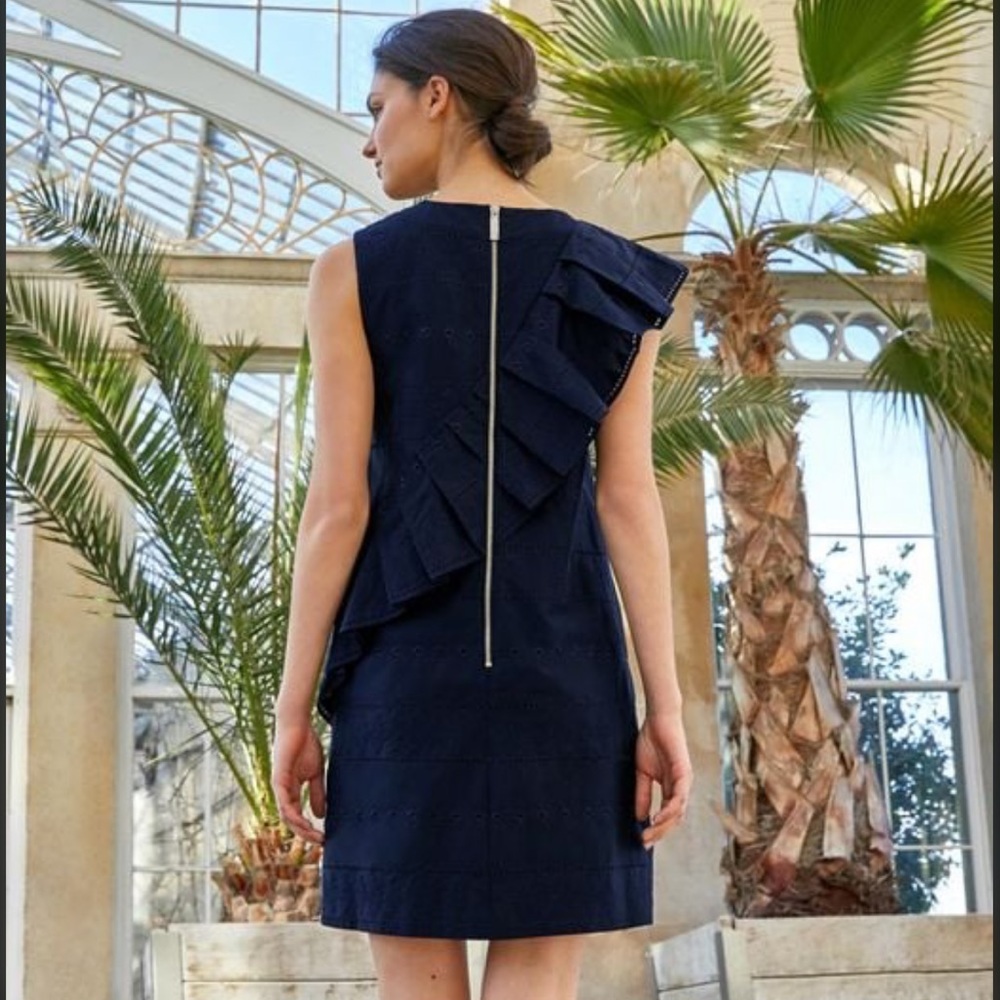 NWOT Ted Baker London A-Line Embroidered Cotton Dress - Picture 3 of 5